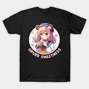 Coffee Japanese Anime girl T-Shirt